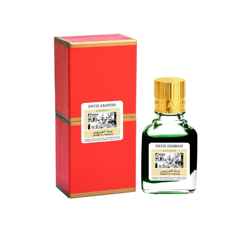Swiss Arabian Givaudan Jannet El Firdaus Concentrated Perfume Oil 9ml For Men and Women